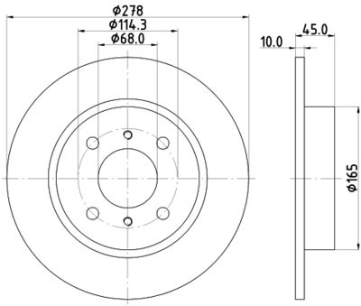 Brake Disc HELLA 8DD 355 110-661