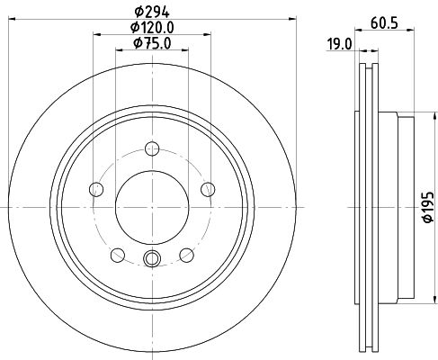 HELLA 8DD 355 112-271 Brake Disc