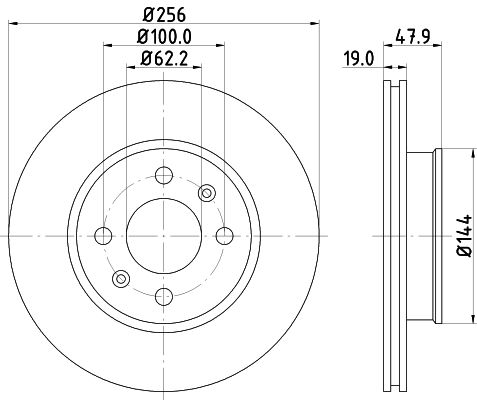 HELLA 8DD 355 112-471 Brake Disc