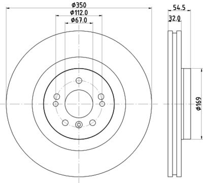 Brake Disc HELLA 8DD 355 113-191