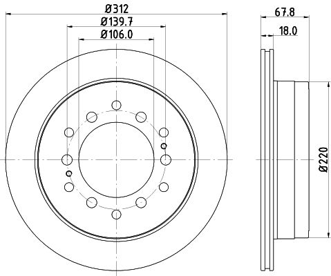 HELLA 8DD 355 114-861 Brake Disc