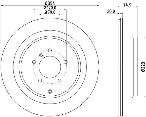 HELLA 8DD 355 115-291 Brake Disc