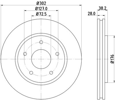 Brake Disc HELLA 8DD 355 115-841