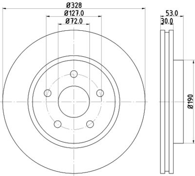 Brake Disc HELLA 8DD 355 115-921