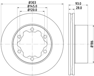 Brake Disc HELLA 8DD 355 118-061