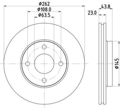 Brake Disc HELLA 8DD 355 126-601