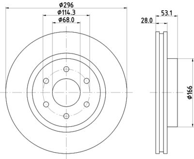 Brake Disc HELLA 8DD 355 126-841