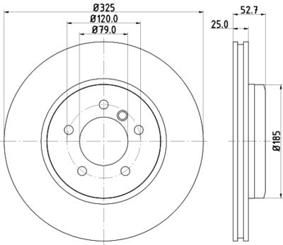 Brake Disc HELLA 8DD 355 127-601