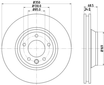 Brake Disc HELLA 8DD 355 128-071