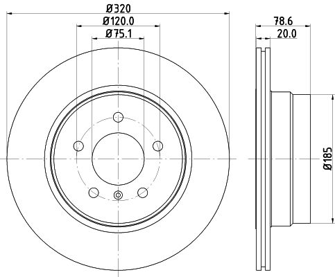HELLA 8DD 355 128-761 Brake Disc