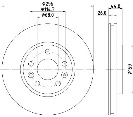 HELLA 8DD 355 131-871 Brake Disc