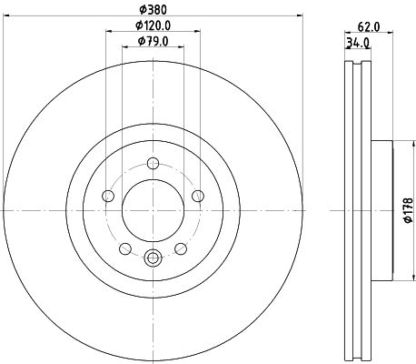 HELLA 8DD 355 132-951 Brake Disc