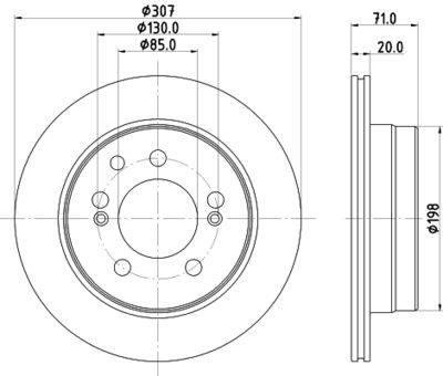 Brake Disc HELLA 8DD 355 134-911