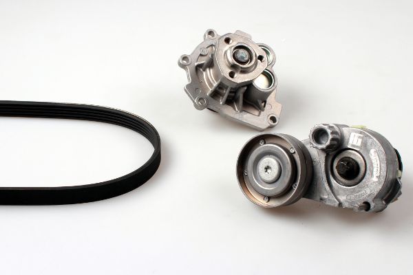 HEPU PK03631 Water Pump + V-Ribbed Belt Kit
