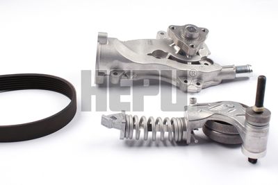 Water Pump + V-Ribbed Belt Kit HEPU PK03791