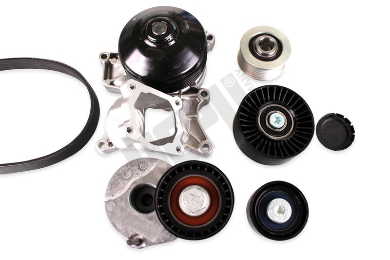 HEPU PK04212 Water Pump + V-Ribbed Belt Kit