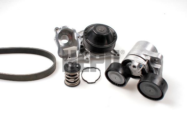 HEPU PK04241TH Water Pump + V-Ribbed Belt Kit