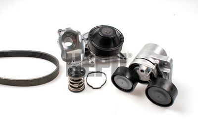 Water Pump + V-Ribbed Belt Kit HEPU PK04241TH