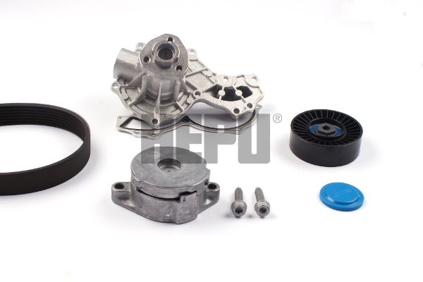HEPU PK05127 Water Pump + V-Ribbed Belt Kit
