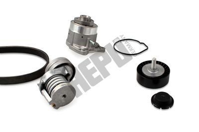 Water Pump + V-Ribbed Belt Kit HEPU PK06561