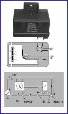 HITACHI 132084 Relay, glow plug system