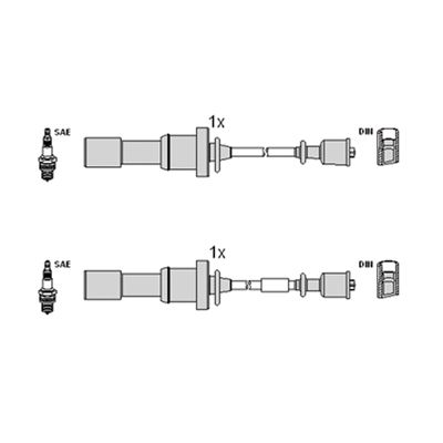 ASTEMO-HITACHI 134376 Ignition Cable Kit