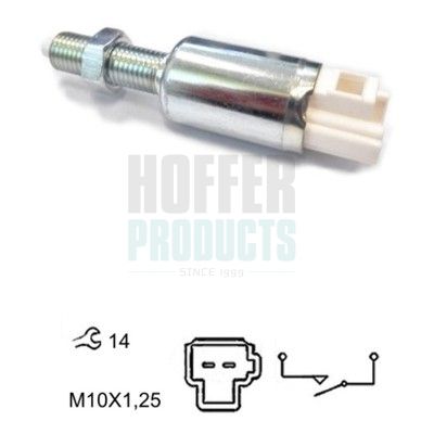 Switch, clutch control (cruise control) HOFFER 3500105