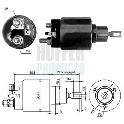 HOFFER 46068 Solenoid Switch, starter