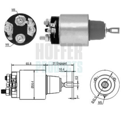 HOFFER 46146 Solenoid Switch, starter