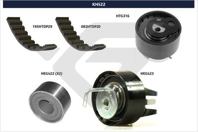 Timing Belt Kit HUTCHINSON KH 522