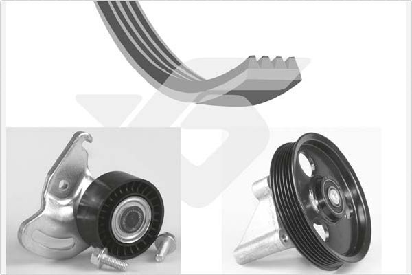 HUTCHINSON KHV 169 V-Ribbed Belt Set