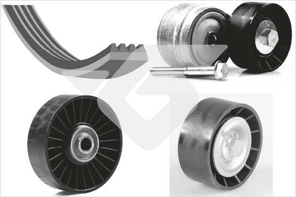 HUTCHINSON KHV 212 V-Ribbed Belt Set