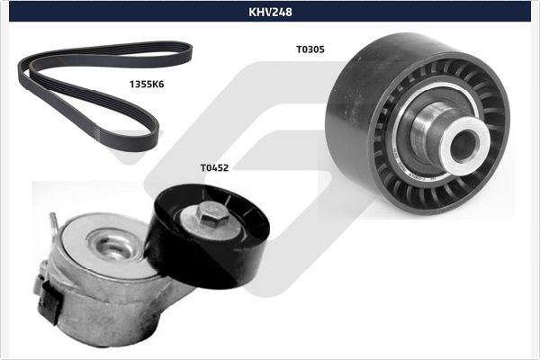 HUTCHINSON KHV 248 V-Ribbed Belt Set
