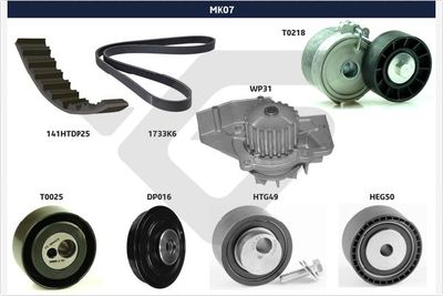 V-Ribbed Belt Set HUTCHINSON MK07
