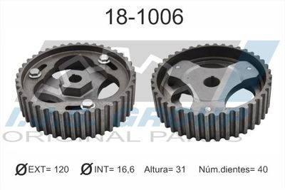 Gear/Sprocket, camshaft IJS GROUP 18-1006