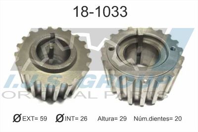 Gear/Sprocket, camshaft IJS GROUP 18-1033