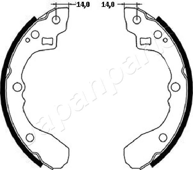 JAPANPARTS GF-398AF Brake Shoe Set