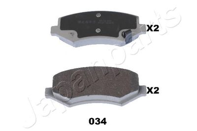 Brake Pad Set, disc brake JAPANPARTS PA-034AF