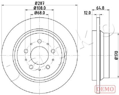 Brake Disc JAPKO 610321C