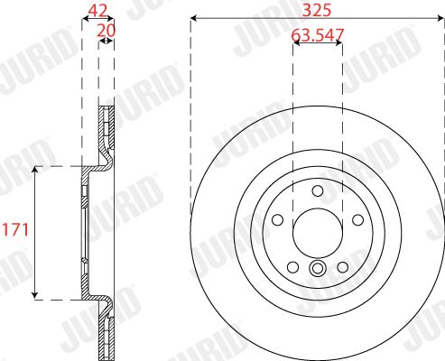 JURID 563323JC Brake Disc