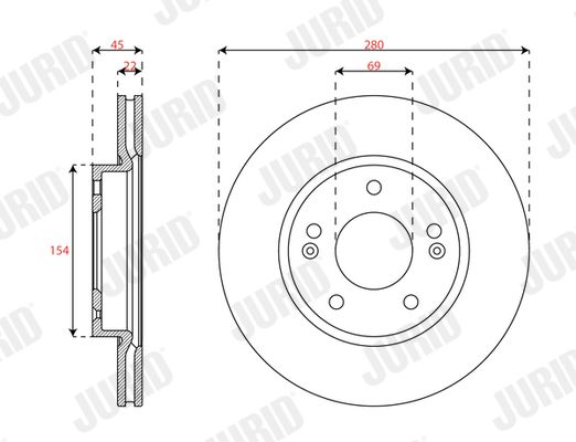 JURID 563700JC Brake Disc