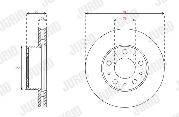 JURID 563716JC Brake Disc