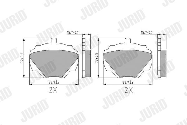 JURID 571803J Brake Pad Set, disc brake