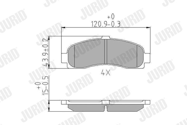 JURID 572257J Brake Pad Set, disc brake