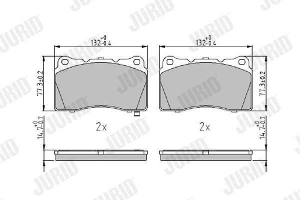 JURID 572508J Brake Pad Set, disc brake