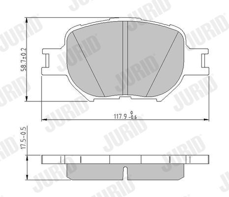 JURID 572517J Brake Pad Set, disc brake