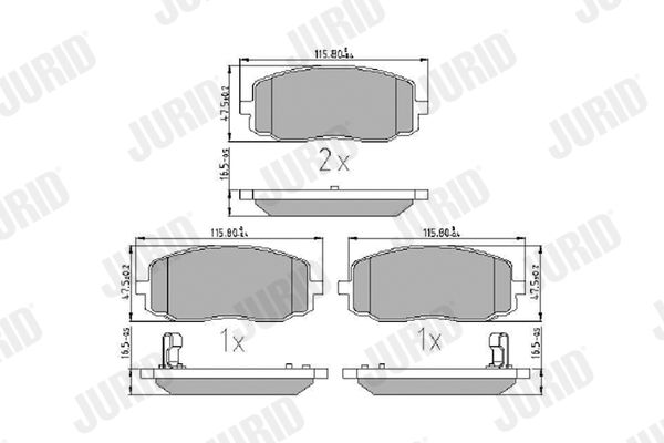 JURID 572526J Brake Pad Set, disc brake