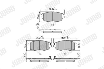 Brake Pad Set, disc brake JURID 572593J