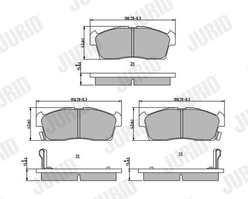 JURID 572611J Brake Pad Set, disc brake