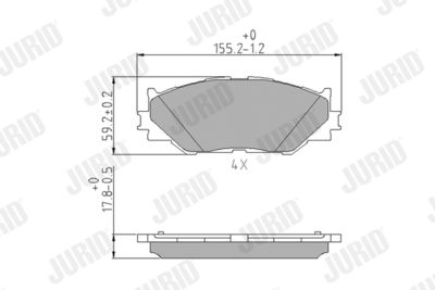 Brake Pad Set, disc brake JURID 572620J